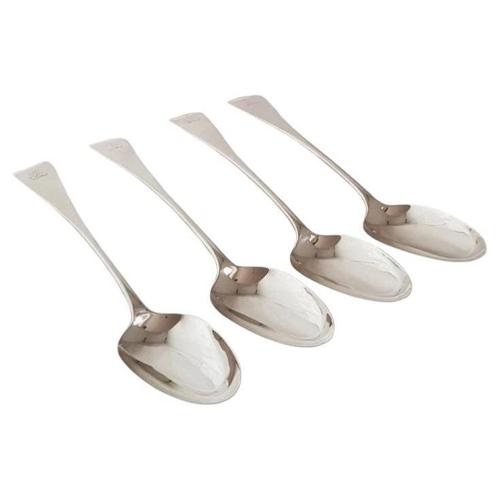 Antique Victorian Sterling Silver English Pattern Spoons, London, 1859, Set of 4 For Sale - Image 14 of 14