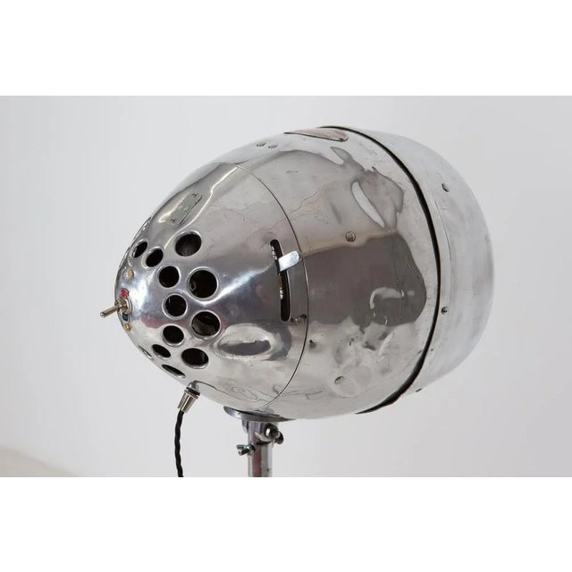 Antique circa 1950 english mid century floor lamp. Converted from a hair salon heat lamp. Rewired and pat tested....