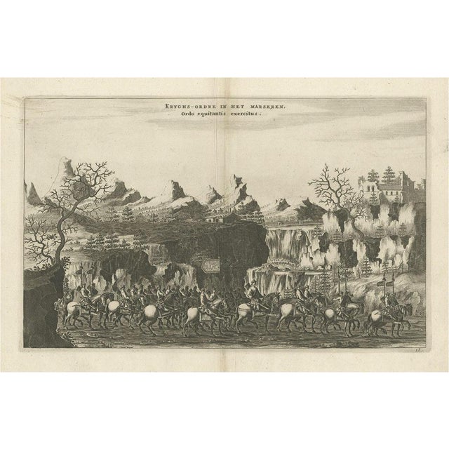Johannes Nieuhof, Illustration of the Chinese Cavalry, 1668, Print For Sale