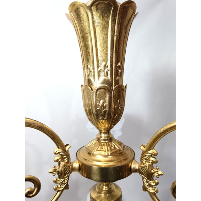 Vintage Napoleon III Chandelier in Gilt Brass, 1980s For Sale - Image 15 of 16