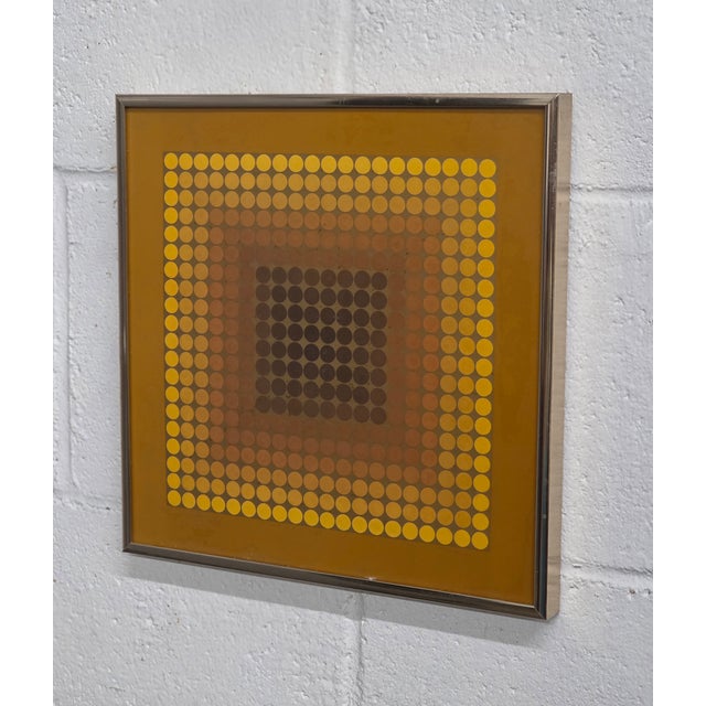 Small, But Mighty. This Funky Victor Vasarely Heliogravure Titled CTA-101 Will Add Some Bold Flair To Your Home! In...