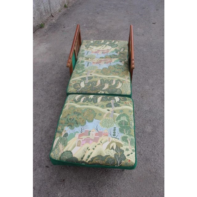 Italian Green Walnut Armchair, 1940s For Sale - Image 10 of 17