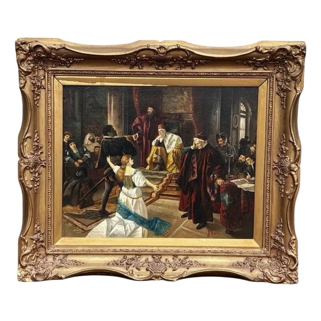 After Carl Becker, Othello and Desdemona Act 1, Canvas, Framed For Sale