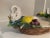 Monumental Italian Majolica Swan Centerpiece Bowl by Abigails Italy, Hand-Painted Fruit & Faux Bois, 24 For Sale In Philadelphia - Image 6 of 11