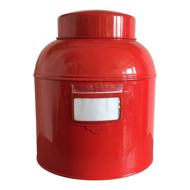 Enamel Tea Canister Chairish