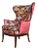 1930s Newly Reupholstered Chinoiserie Butterfly Wingback Chair For Sale