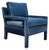 Exceptional Mid Century Modern 1970's Parsons style lounge chair in style attributed to Milo Baughman. This gorgeous piece...
