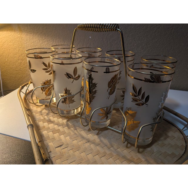 This is the definitive barware of the mid-century American elite—the exact pattern famously featured in the 1967...