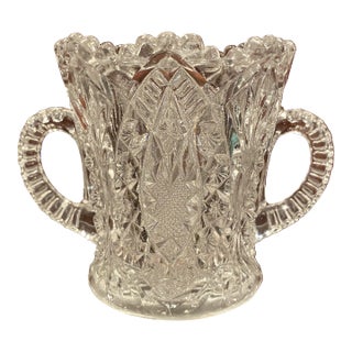 Stunning! American Brilliant Period (Abp) Late 1800’s- Early1900’s, Rare, Sparkeling Hand-Cut Glass Sugar Bowl / Multi-Use For Sale