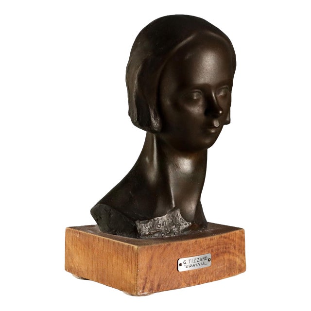 Giovanni Tizzano, Bust, 20th Century, Bronze For Sale