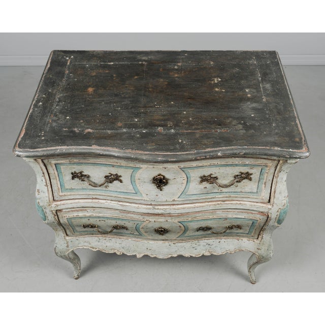 Wood 18th Century French Louis XV Bordelaise Painted Commode For Sale - Image 7 of 12