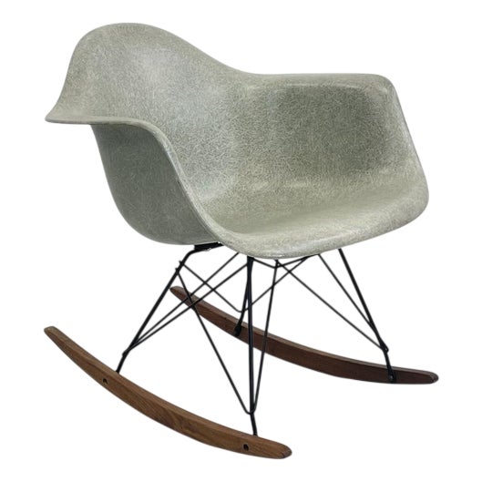 Seafoam Green RAR Rocking Chair by Charles and Ray Eames for Herman Miller, 1950s For Sale