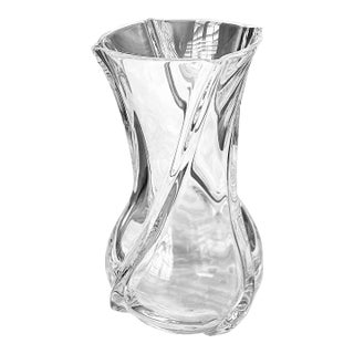 1990s Baccarat Serpentine Vase For Sale