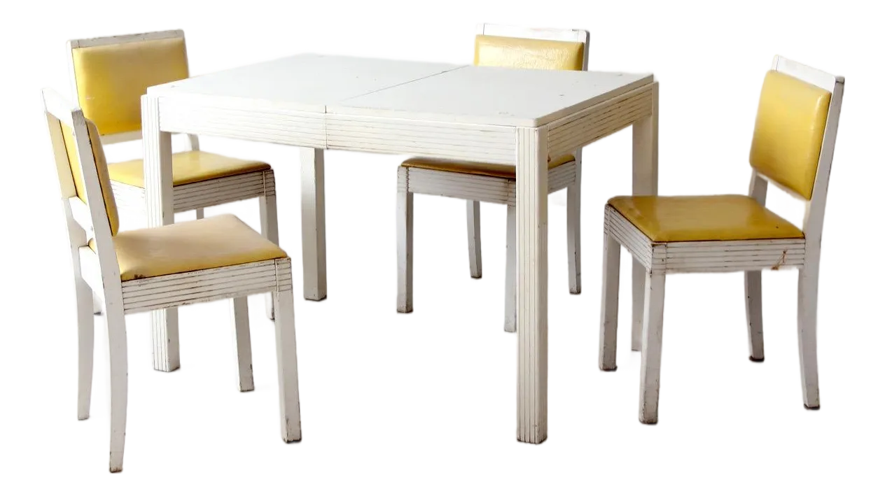 Mid-Century Dining Table and Chairs Set Chairish