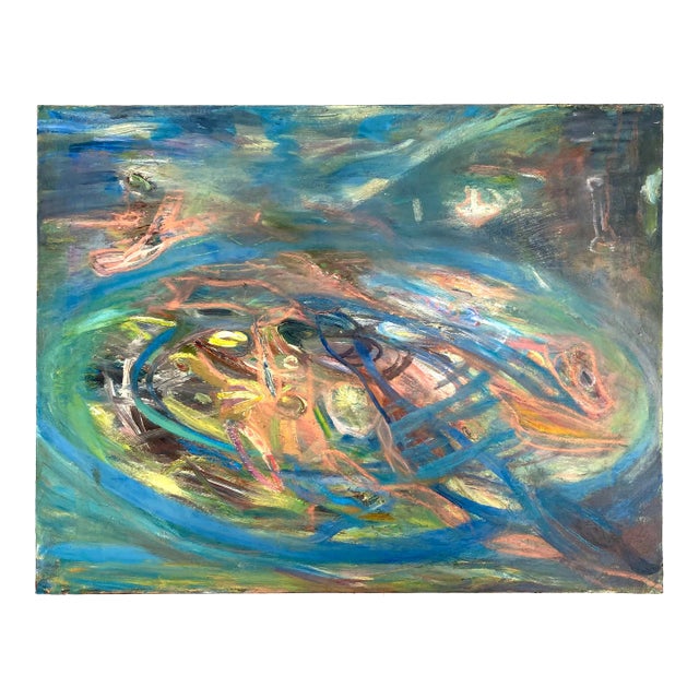 Vintage Warren Fischer Abstract Painting For Sale