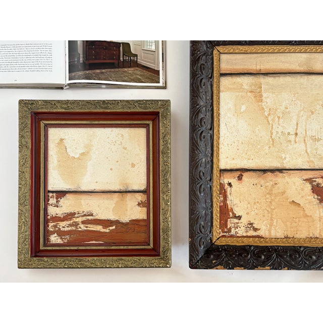 Paint “Phoenix” Brown Abstract Art in Antique Frame, Southwest Wall Art by JTS For Sale - Image 7 of 10