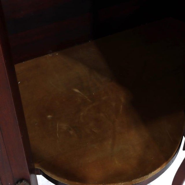 Brown Antique French Mahogany & Ormolu Vitrine With Vernis Martin Panels Circa 1890 For Sale - Image 8 of 12