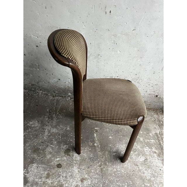 Wood Vintage Curved-Back Dining Chairs, 1970s, Set of 6 For Sale - Image 7 of 9