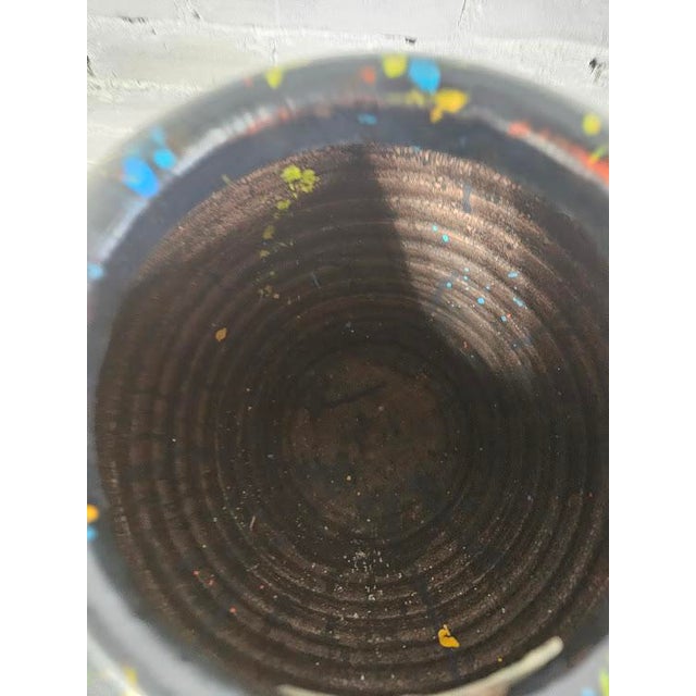 Mid 20th Century Splatter Paint Ceramic Vase – Jackson Pollock Style For Sale - Image 4 of 6