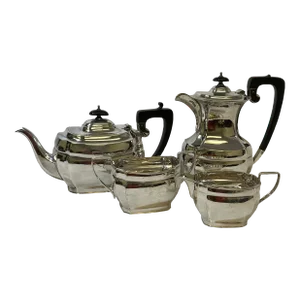 Antique 4 Piece Briddon Brothers Silver Plate Tea Set From England - Circa 1890