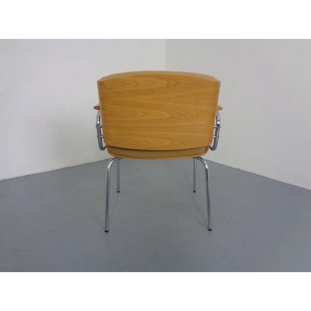 Vintage Conference Armchair in Oak and Chrome from Duba Møbelindustri, Denmark, 1960s For Sale - Image 12 of 18
