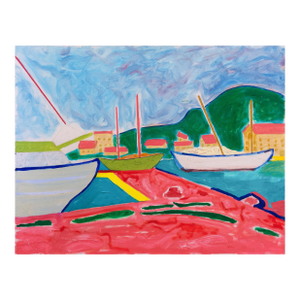 'Port De Vendres' by Ant McNaught, 2020, Côte Vermeille, France, California Post Impressionist, Esalen