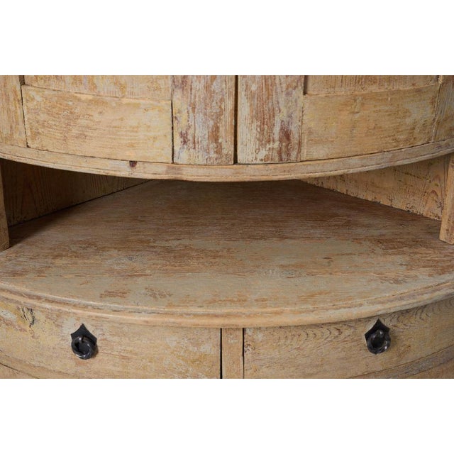 Gustavian Rustic Northern Swedish Country Corner Cabinet For Sale - Image 9 of 15