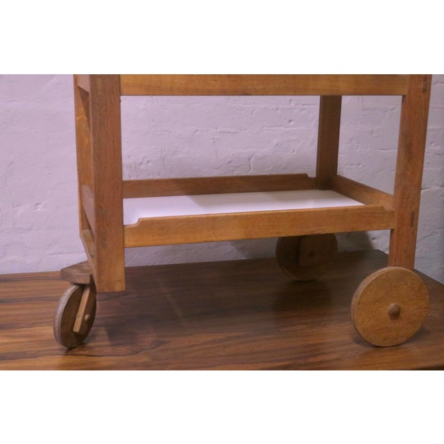 Mid-Century Modern Scandinavian Bar Cart in Oak, 1950s For Sale - Image 14 of 15