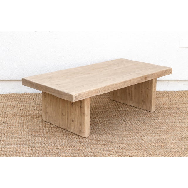 Wood Primitive Coffee Table From Old Wood For Sale - Image 7 of 11