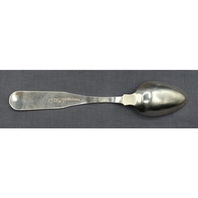 Neoclassical Set of 12 1816 Coin Silver Teaspoons by John Erwin For Sale - Image 3 of 5
