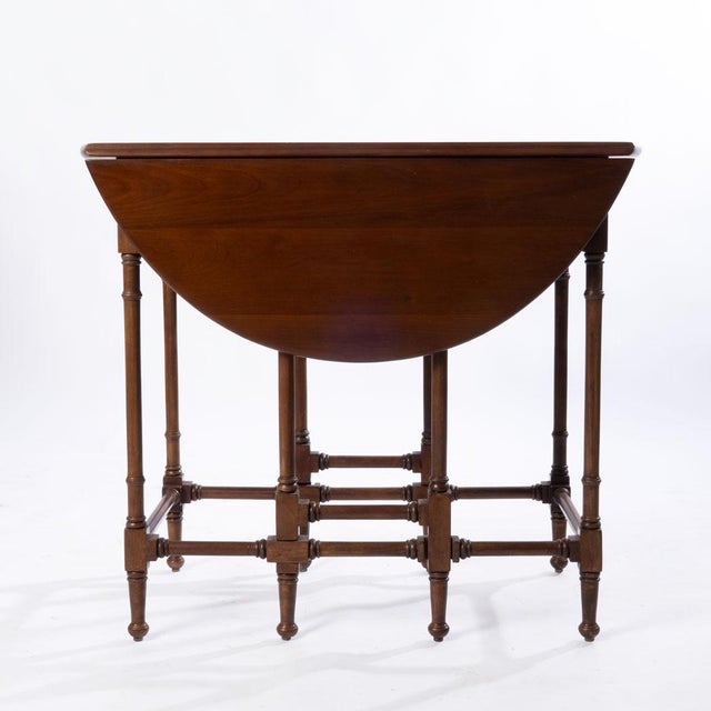 Statton Furniture Mid 20th Century Statton Drop-Leaf Gate Leg Table For Sale - Image 4 of 10