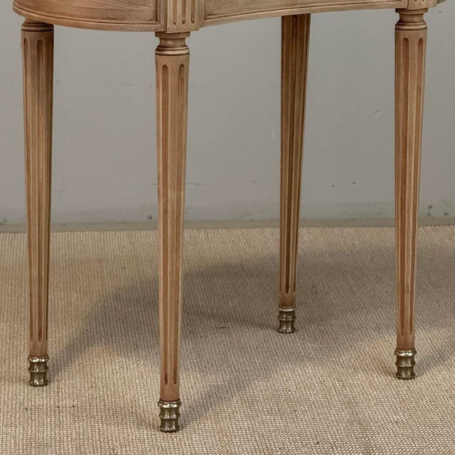 Pair of Louis XVI Neoclassical Stripped Mahogany Side Tables With Bronze Trim For Sale - Image 13 of 18