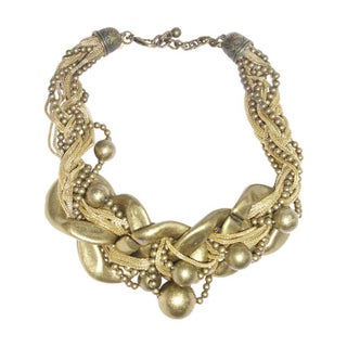 Kenneth Jay Lane Vintage Bib Necklace For Sale