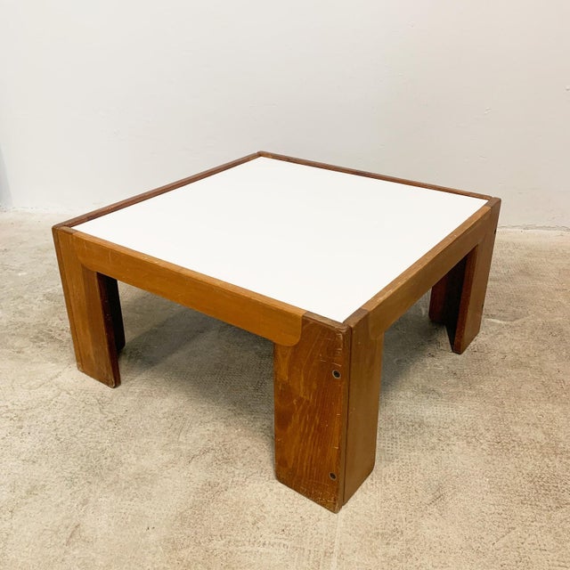 1960s Model 771 Square Coffee Table with Reversible Top by Afra and Tobia Scarpa for Cassina, 1963 For Sale - Image 5 of 8