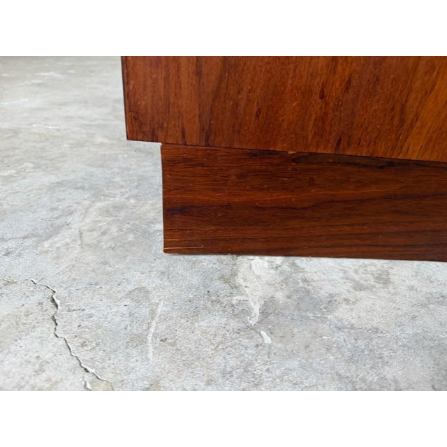 1960s Mid-Century Modern Jack Cartwright for Founders Furniture Walnut & Cane Storage Cabinets – A Pair For Sale - Image 15 of 16