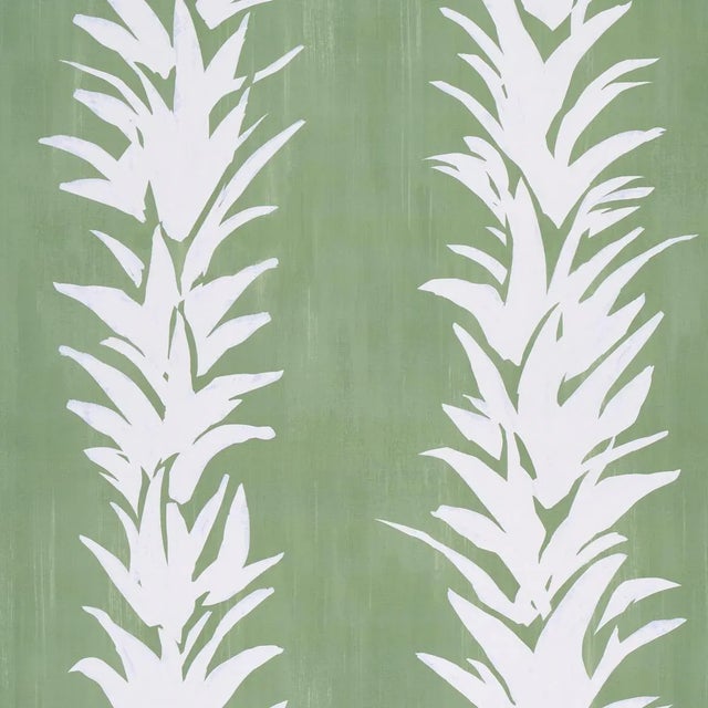 Not Yet Made - Made To Order Schumacher x BACKDROP White Lotus Wallpaper in Soft Green For Sale - Image 5 of 5