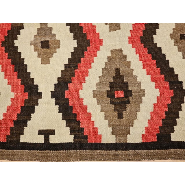 Vintage Native American Navajo Rug, Handwoven Wool, Eye Dazzler Pattern, 5x7 For Sale In Chicago - Image 6 of 11
