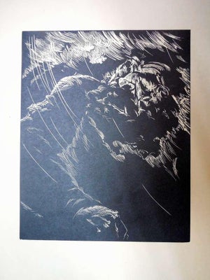 Arthur Kolnik, Expressionist Windy Day Portrait
