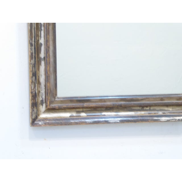Antique Tortoise Shell Finish Silverleaf Mirror For Sale - Image 4 of 4