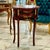 French Style Hand-Painted Accent Table With 2 Drawers & Gilded Brass Hardware For Sale - Image 4 of 9