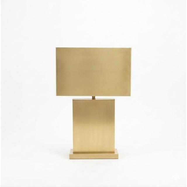 Monumental brass table lamp by Curtis Jere, or C. Jere. Entirely made of brass, this lamp epitomes the style and...