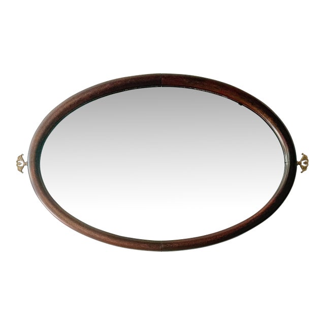 Antique Regency Style Oval Mirror For Sale