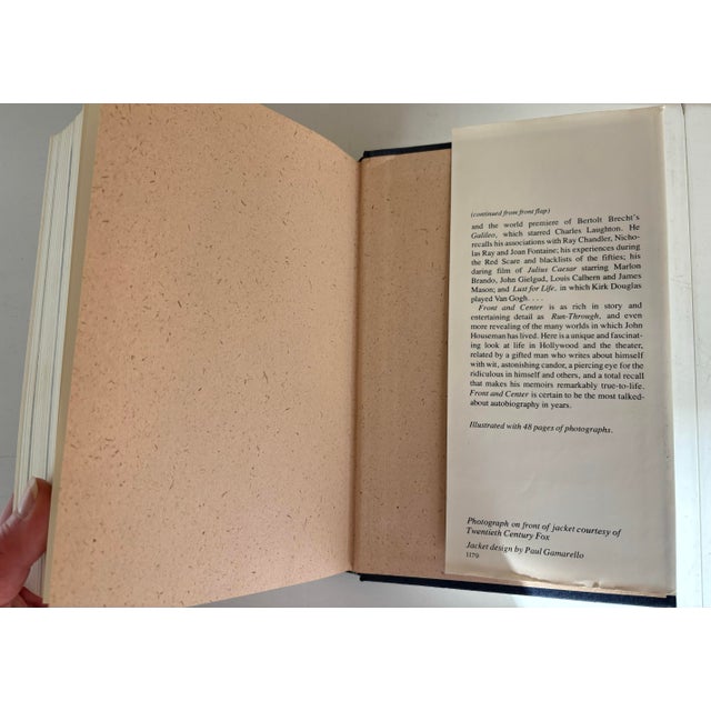 1970s Signed John Houseman Front & Center Hardcover in Dustcover Book For Sale - Image 9 of 12