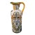 Late 20th Century Crackle Ceramic Italian Ewer Pitcher Multi Color Tuscan Deruta Motif For Sale