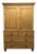 19th Century English Pine Linen Press For Sale