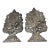 Pair Vintage Dutch Hammered Metal Wall Sconces Repousse Acanthus Floral Candle Holder For Sale