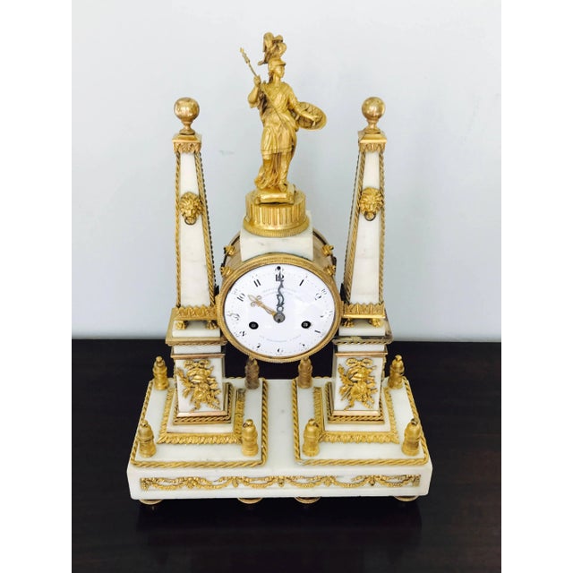 Late 18th Century Mantel Clock Louis XVI Period by Charles Bertrand For Sale - Image 5 of 9