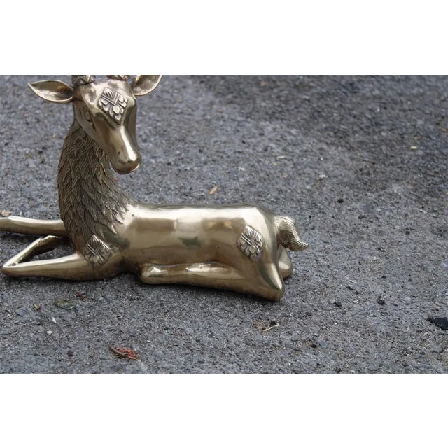 1950s Deer Sculpture in Solid Brass, Italy, 1950s For Sale - Image 5 of 8