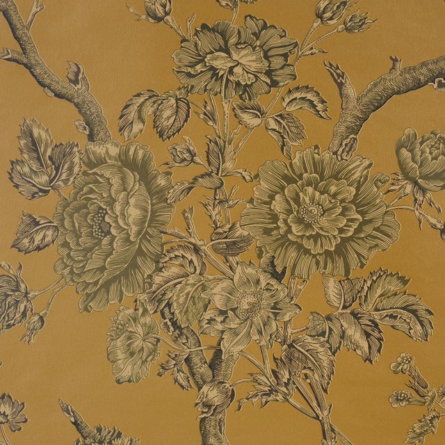 Traditional Sample - Schumacher Inverness Garden Wallcovering In Document For Sale - Image 3 of 6