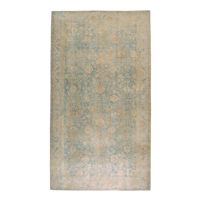 Light Blue Antique Indian Rug no. 10317 For Sale